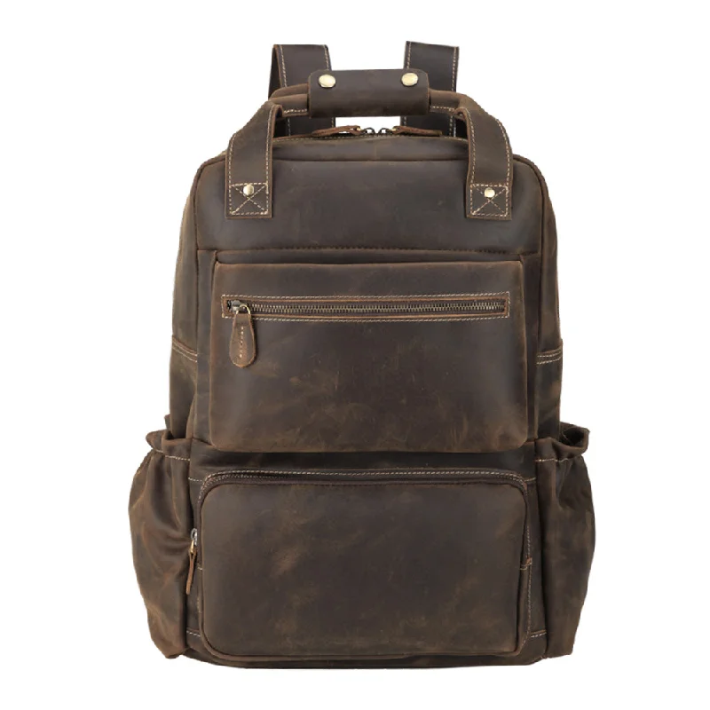 Backpacks for urban hikes-Alexander Genuine Leather Backpack