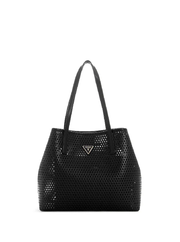 Tote Bag for charity-Black Woven Vikky Tote Bag