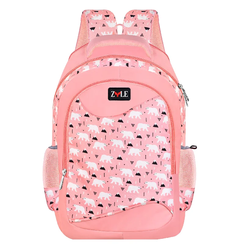 Backpacks with waterproof fabric-Buy Stylish School Backpack for Girls | ZYLE Bags Pink Colour