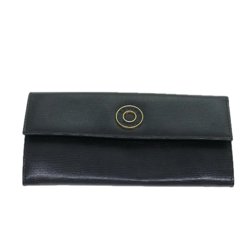 wallets for small finish-Céline Logo Du Cercle  Leather Wallet  (Pre-Owned)