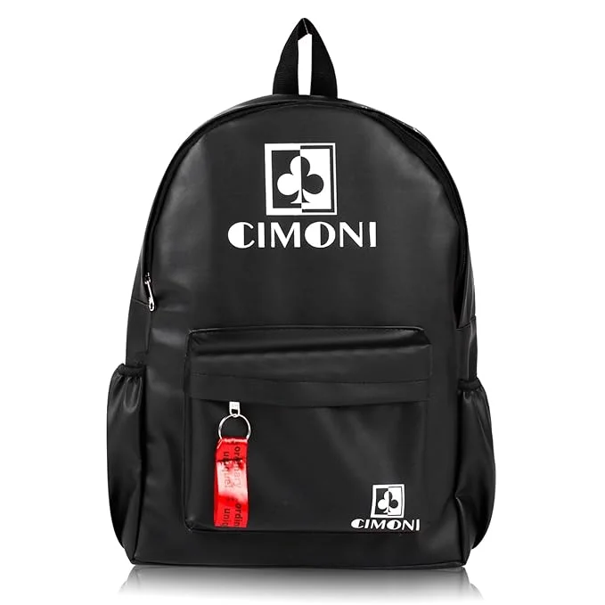 Backpacks for carrying books-CIMONI® Backpack with Utility Pocket Water Resistant Laptop Storage Bag for daily uses (Black)