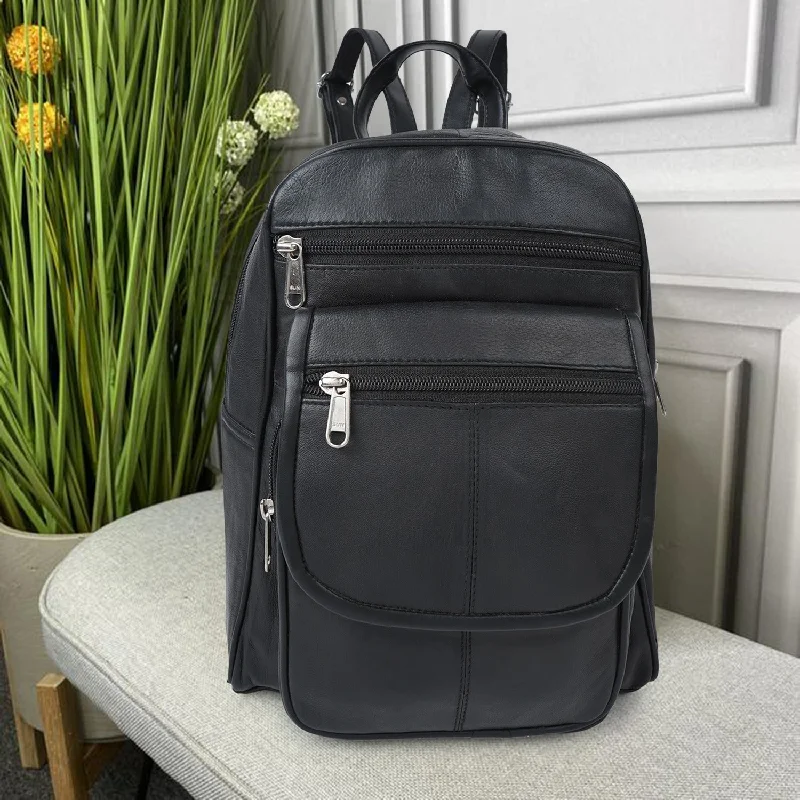 Backpacks with sleek straps-CIMONI Brand Premium Genuine Leather Backpack