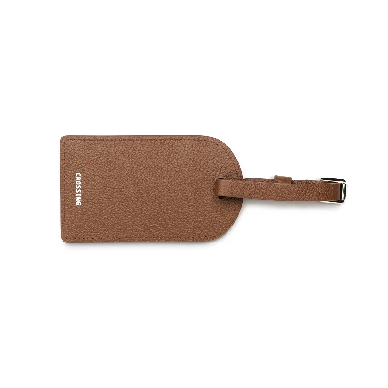 suitcase for long stays-Crossing Milano Leather Luggage Tag