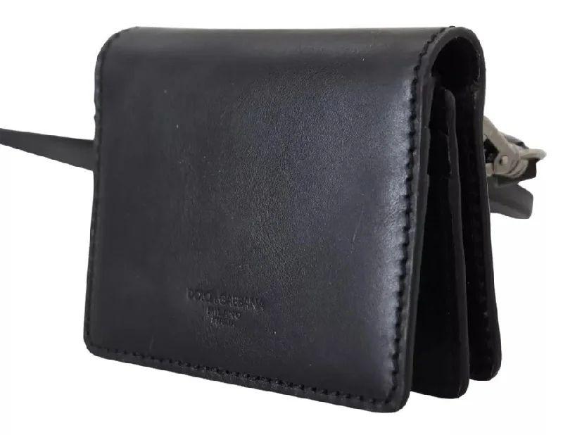 keychains with simple design-Dolce & Gabbana  Leather Bifold Shoulder Sling Women Women's Wallet (Pre-Owned)