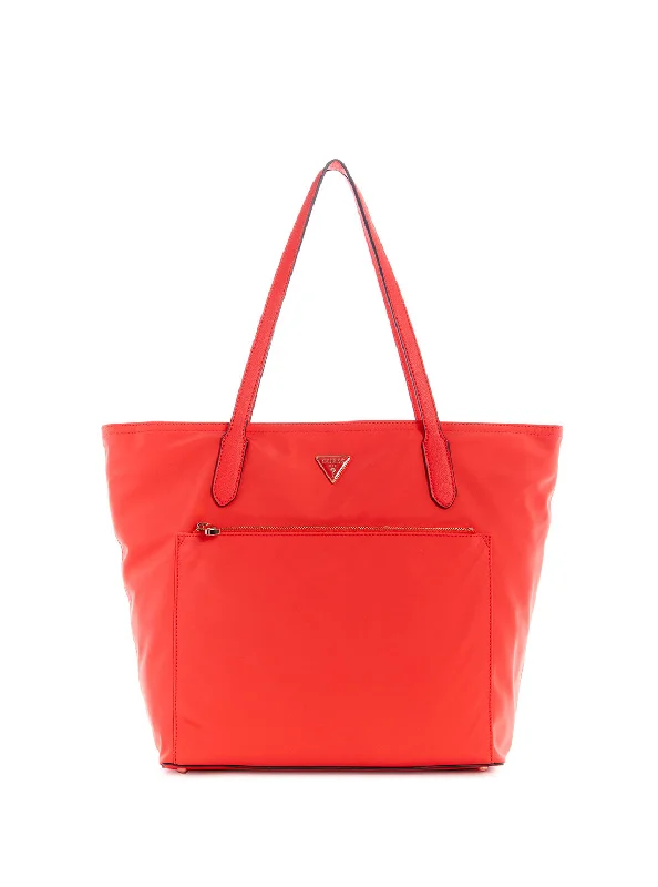 Tote Bag with elegant design-Eco Red Gemma Tote Bag