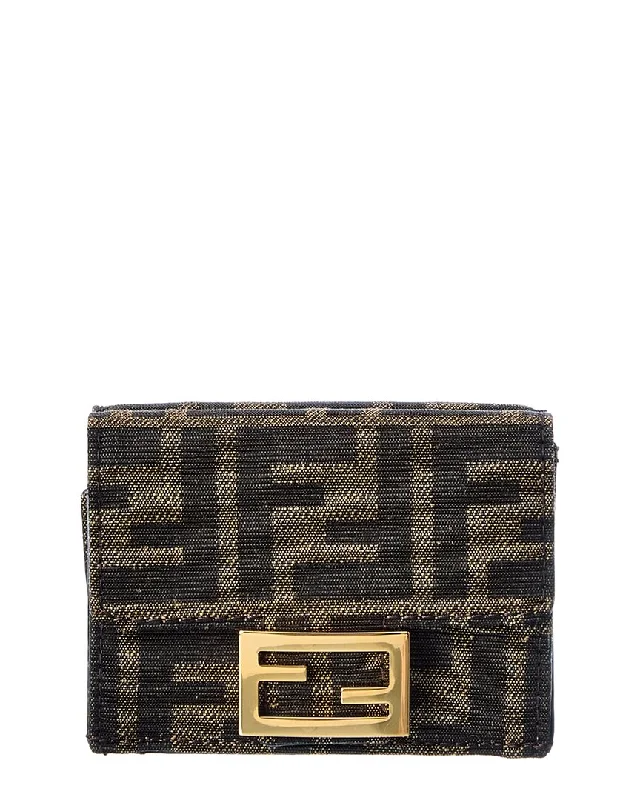 wallets for small needs-FENDI Micro Trifold FF Wallet