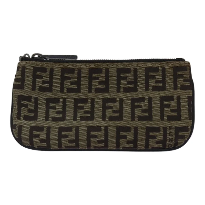 wallets with extra card slots-Fendi Zucchino  Canvas Wallet  (Pre-Owned)