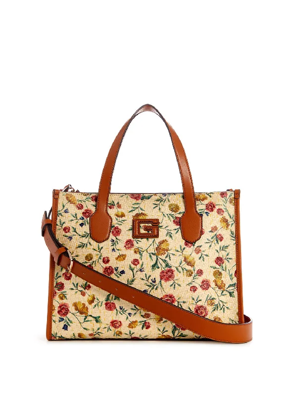 Tote Bag for knitting-Floral Print Silvana Tote Bag