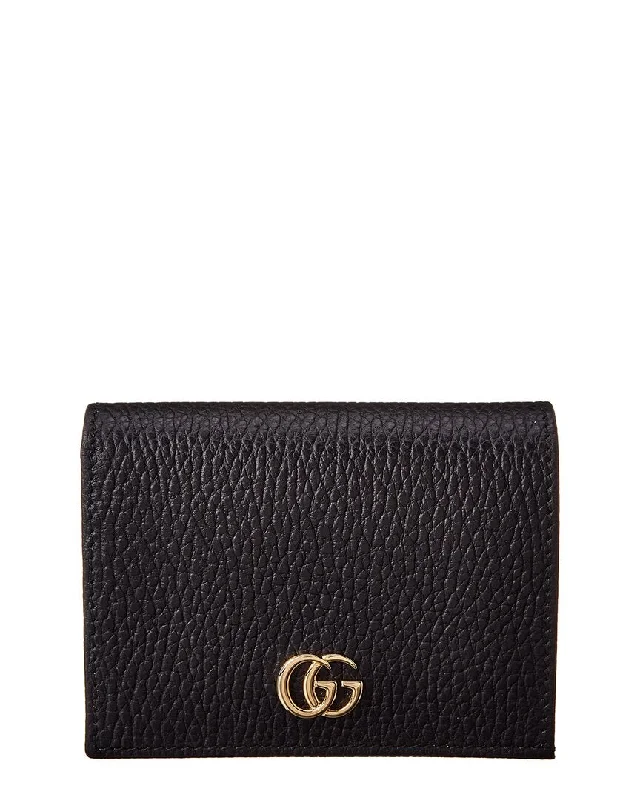 wallets for small texture-Gucci Leather Card Case