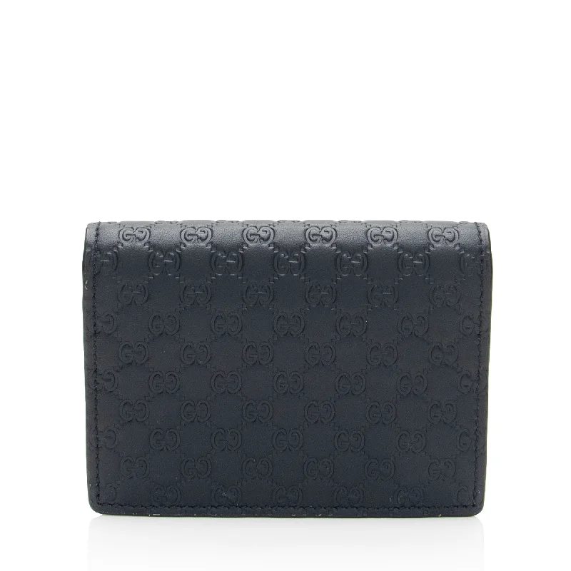 wallets for casual texture-Gucci Microguccissima Leather Card Case