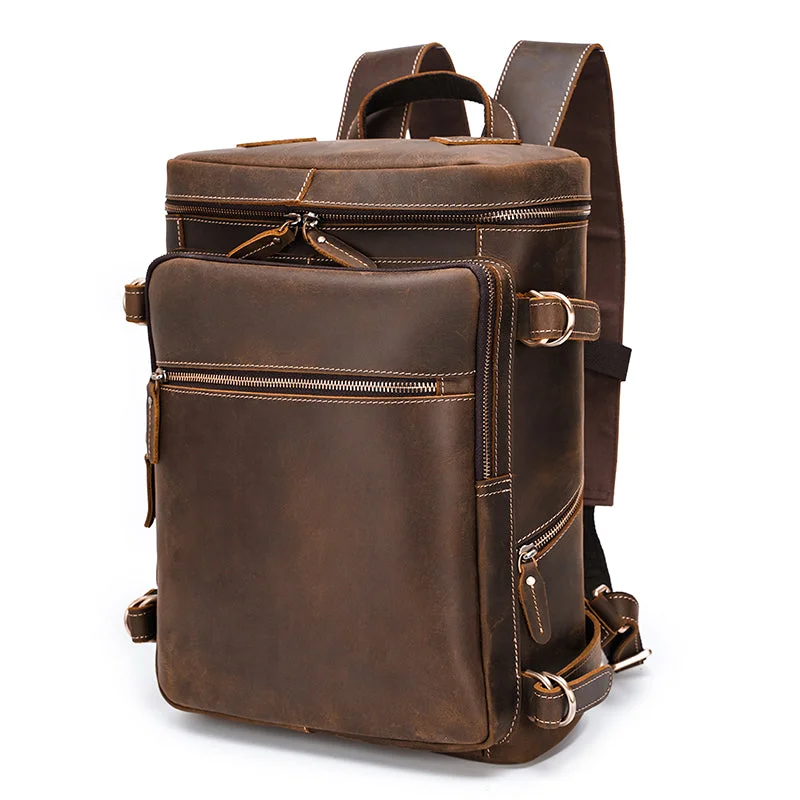 Backpacks with waterproof straps-Austin Vintage Leather Backpack