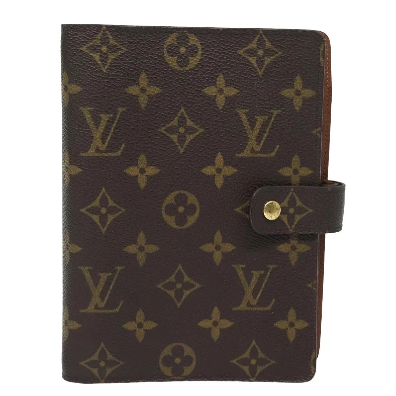 wallets with minimalist texture-Louis Vuitton Agenda Mm  Canvas Wallet  (Pre-Owned)