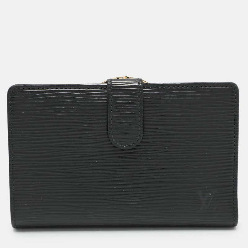 keychains with stylish appeal-Louis Vuitton Black Epi Leather Wallet