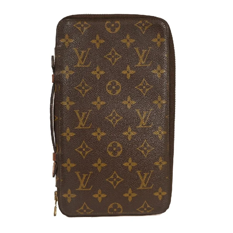 wallets with sleek texture-Louis Vuitton Pocket Organizer  Canvas Wallet  (Pre-Owned)