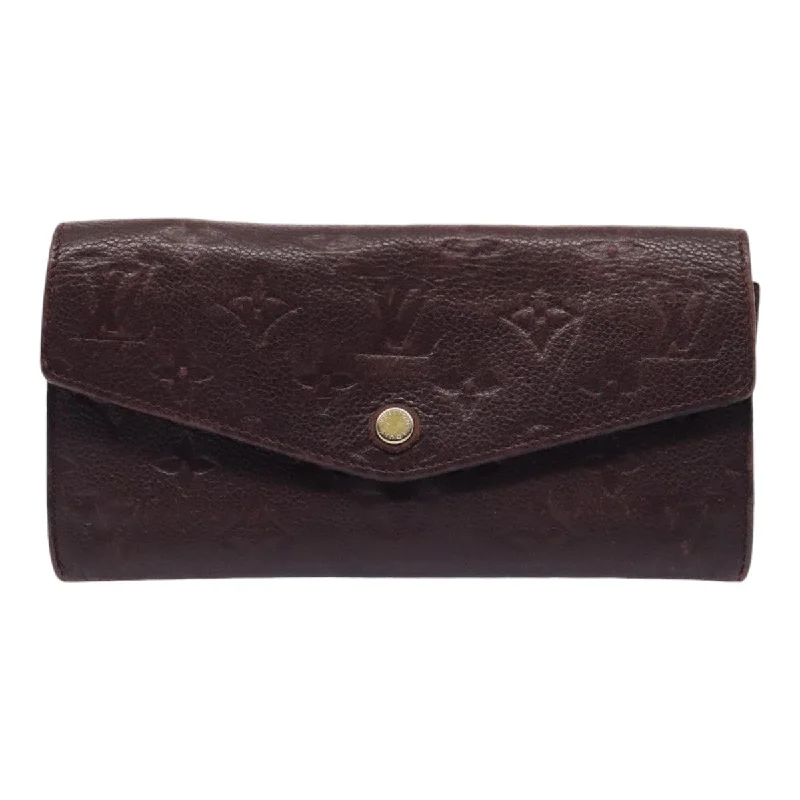 wallets with lightweight feel-Louis Vuitton Sarah  Leather Wallet  (Pre-Owned)