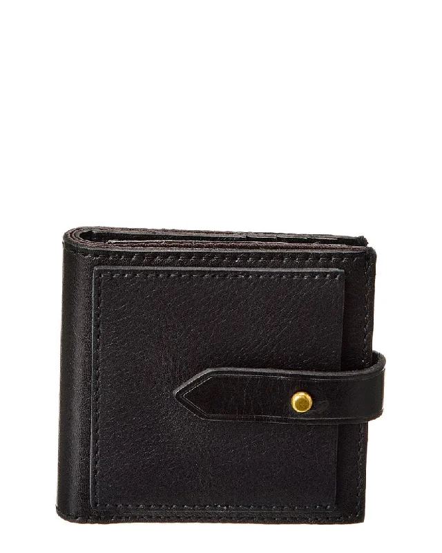 wallets for everyday needs-Madewell The Post Billfold Leather Wallet