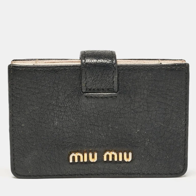 wallets with bold colors-Miu Miu Multicolor Leather Accordion Card Holder