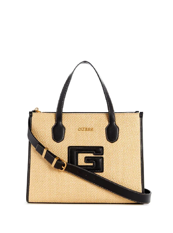 Tote Bag eco-friendly-Natural and Black G Status Dual Tote Bag