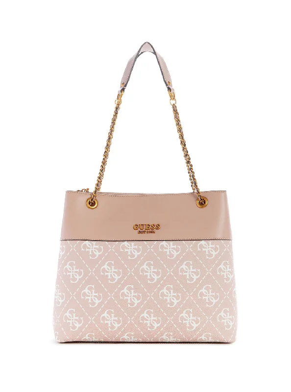 Tote Bag for casual outings-Rose Logo Berta Elite Society Tote Bag