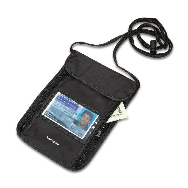 suitcase for casual trips-Samsonite RFID Neck Pouch