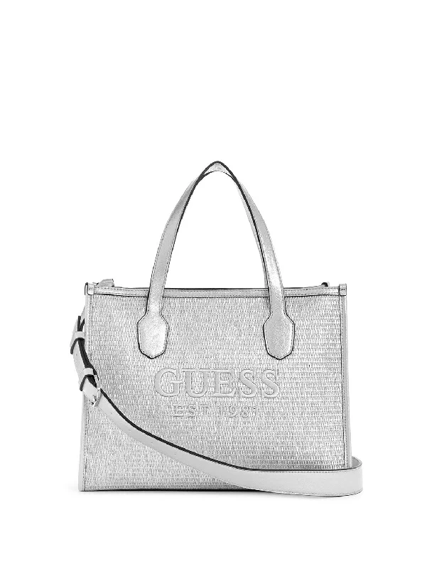 Tote Bag for shopping-Silver Silvana Tote Bag