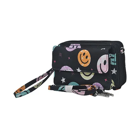 stylish backpack for young professionals-Backpack for heavy loads-Smiley Face NGIL Canvas All in One Wallet