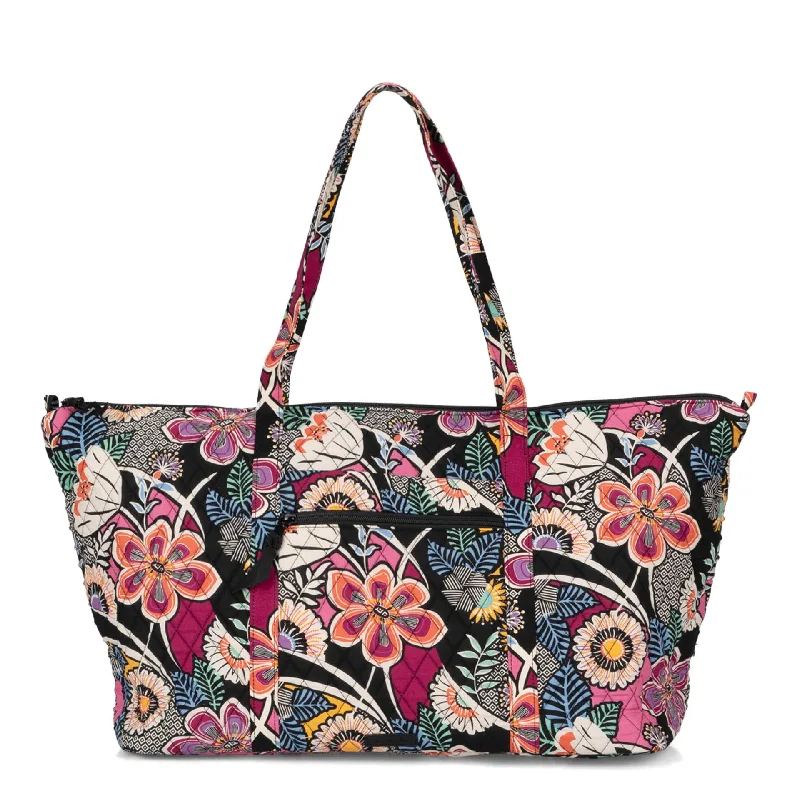 Tote Bag vintage-Vera Bradley Deluxe Travel Tote Kauai Floral