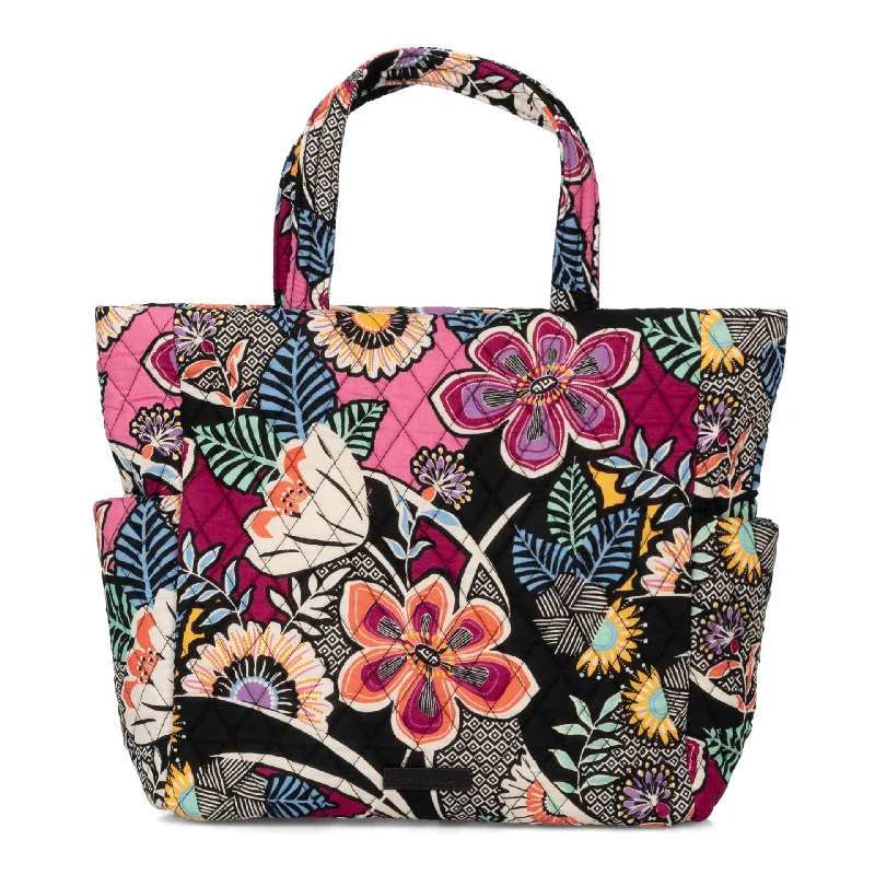 Tote Bag durable-Vera Bradley Medium Zip Top Tote Kauai Floral