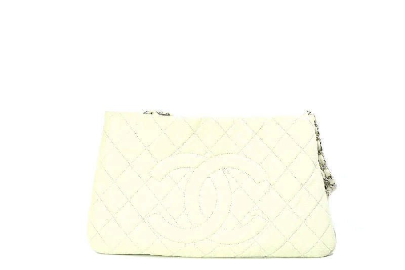 Tote Bag with drawstring-Chanel Quilted Caviar Leather Tote Circa 2011