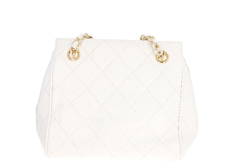 Tote Bag cheap-Vintage Chanel Quilted CC Tote