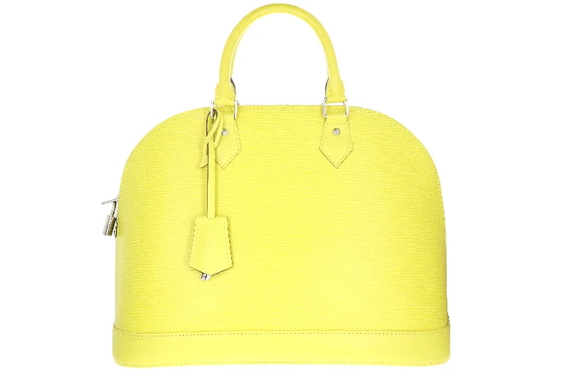 Tote Bag for pets-Louis Vuitton Alma PM Classic Epi Neon Yellow Tote