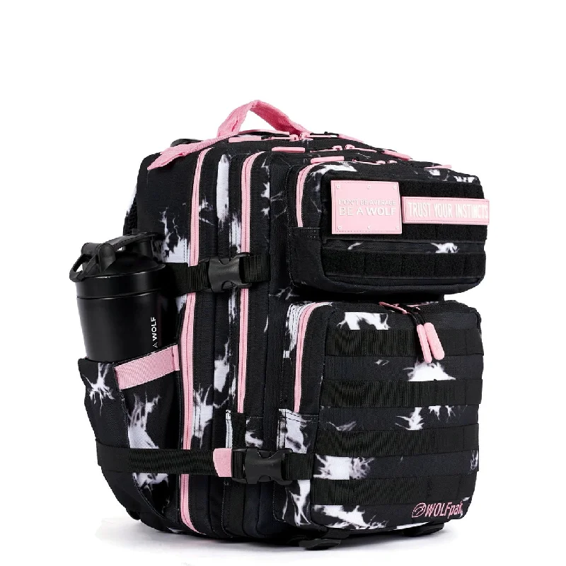 Backpacks with hydration system-25L Backpack Black Lightning Knockout Pink