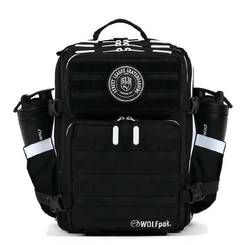 Backpacks with waterproof pockets-35L Backpack Black Street League Skateboarding SLS