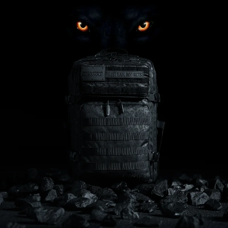 Backpacks with durable bottom-45L Backpack Black Leopard