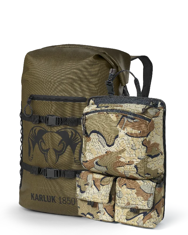 Backpacks for running-Karluk 1850 Roll Top Dry Backpack Set | Coyote Brown/Valo