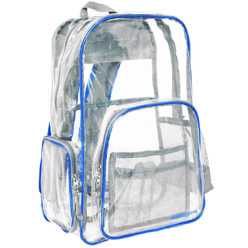 Backpacks for outdoor sports-Meister All-Access Clear Backpack - Blue / Gray