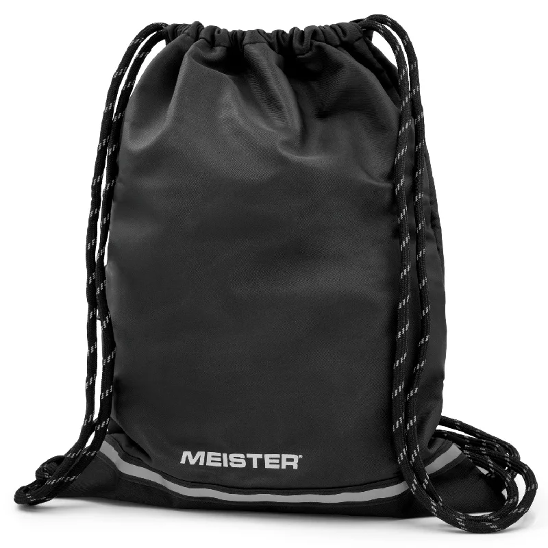 Backpacks for carrying gear-Meister XL Drawstring Backpack String Bag - Black/Reflective