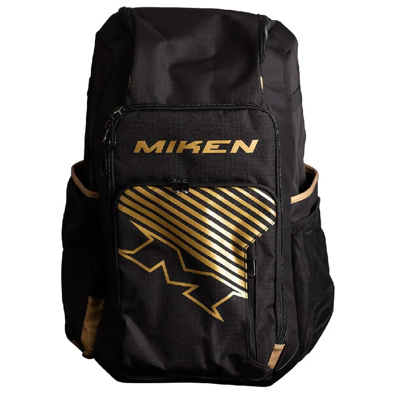 Backpacks with quick-release buckles-Miken Gold Series Deluxe Slowpitch Backpack: MBA004