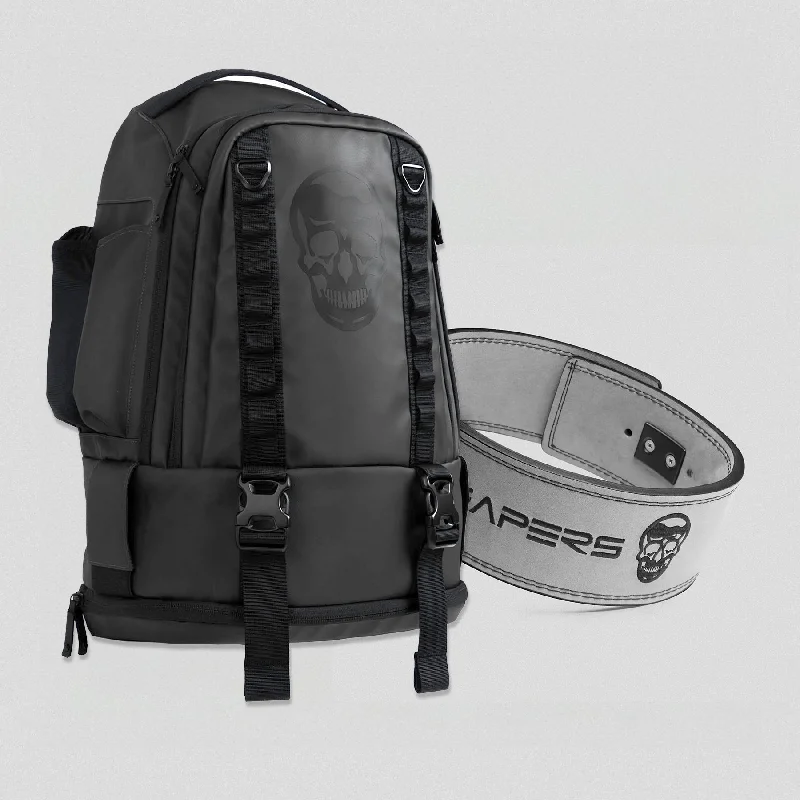 Backpacks for carrying books-Gravestone Backpack & 10mm Lever Belt Combo - Gunmetal/Gray