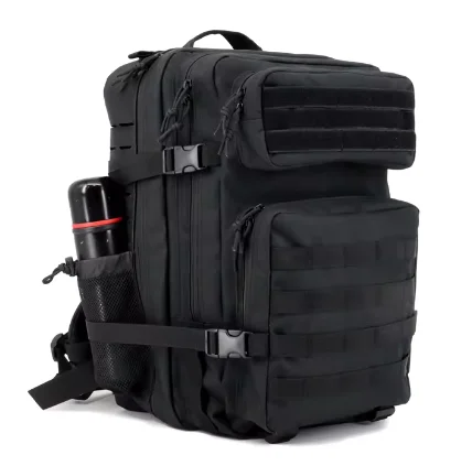 Backpacks for carrying water-Tiger Fitness 45L Tactical Assault Backpack with Molle System, Waterproof Rucksack (Comes with 3D TF Scratch Logo Patch)