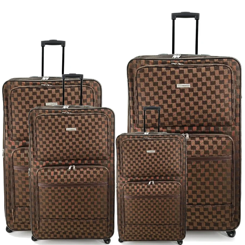 suitcase with stylish straps-ActiveTraveler Softside Spinner (7060) (SET)