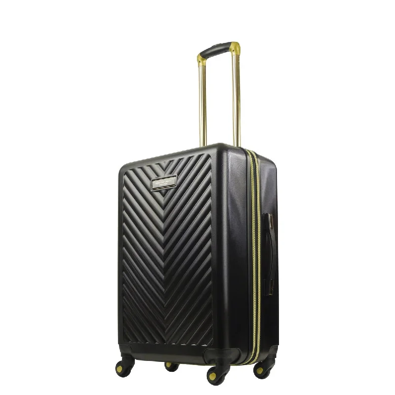 suitcase with stylish straps-Addie 26" Hardside Spinner Luggage, Black