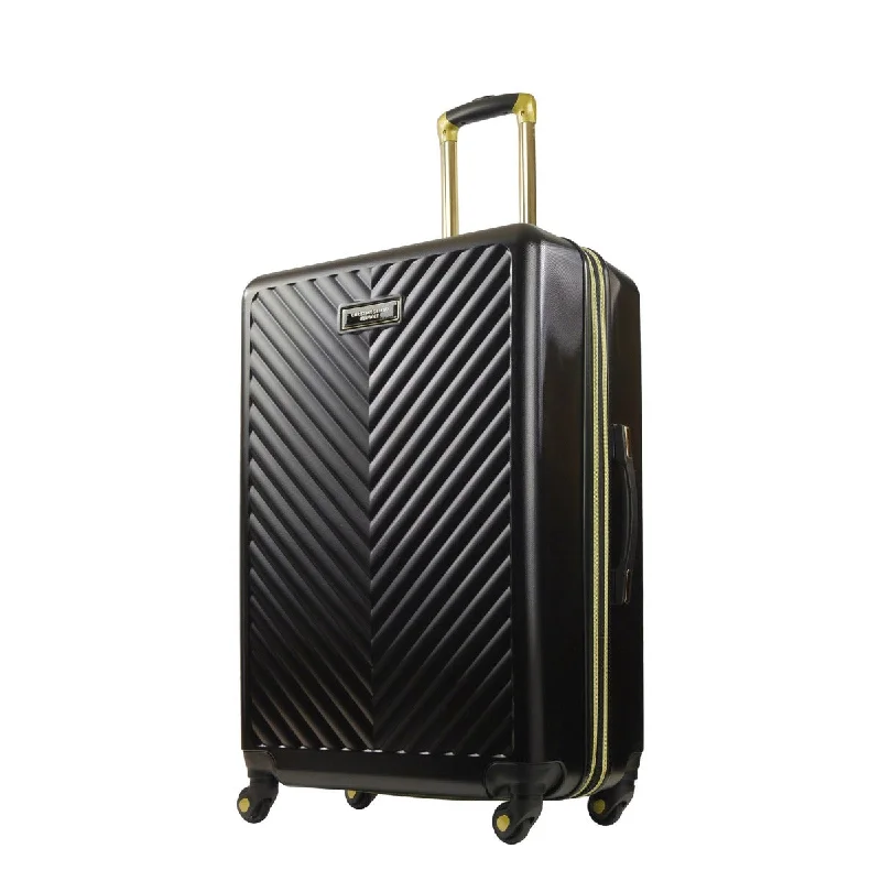 suitcase with travel pouch-Addie 29.5" Hardside Spinner Luggage, Black