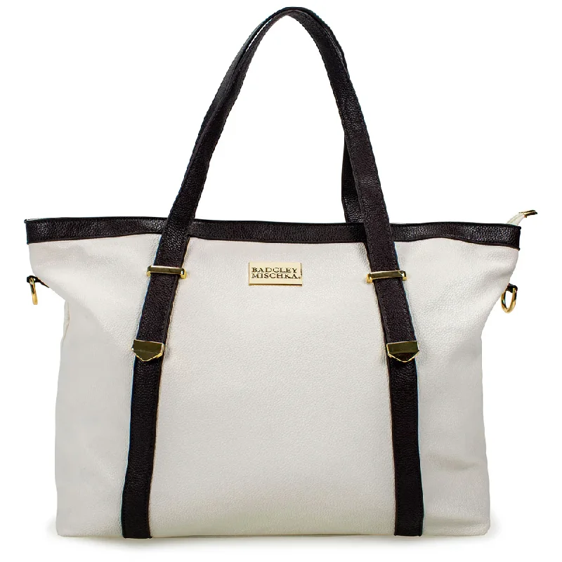 Tote Bag for hiking-Badgley Mischka Anna XL Vegan Leather Weekender Tote Bag