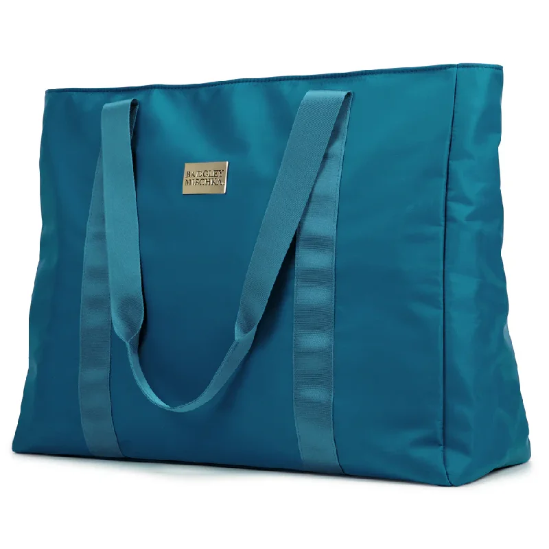 Tote Bag with embroidery-Badgley Mischka Nylon Weekender Tote Bag