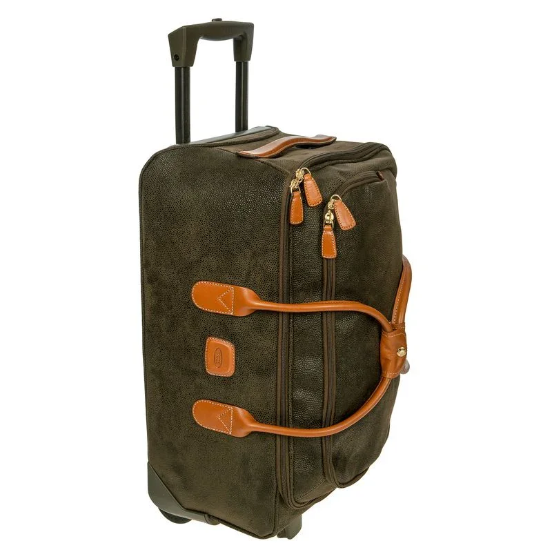 suitcase with travel straps-Bric's Life 21" Rolling Duffle