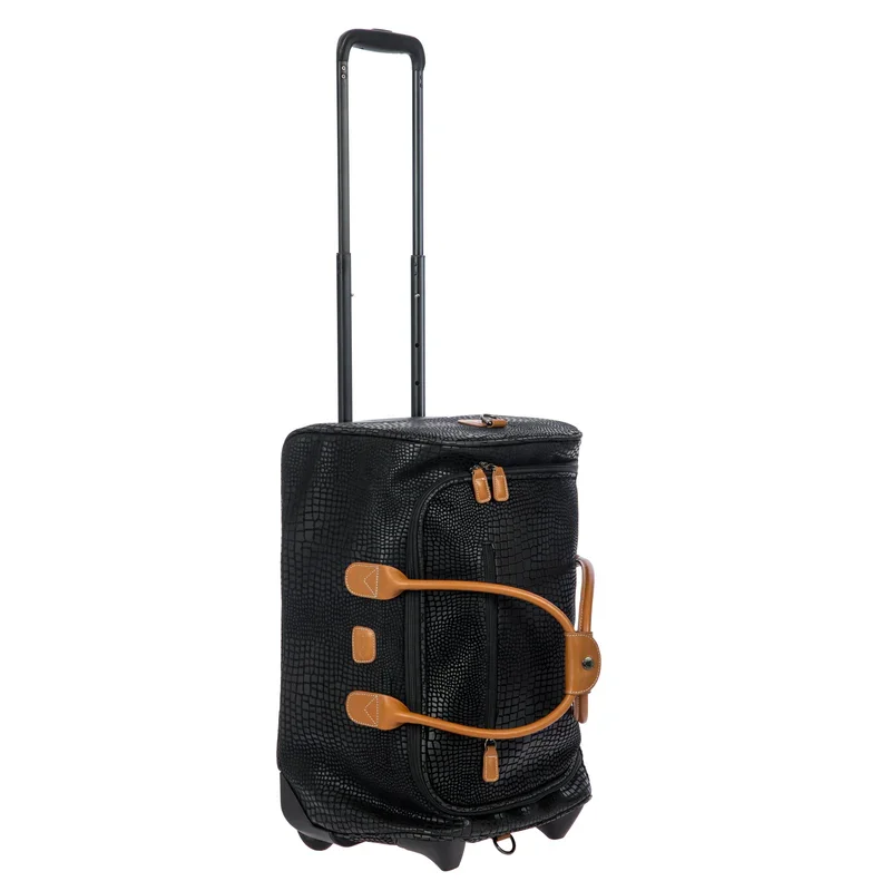 suitcase with travel locks-Bric's My Safari 21" Rolling Duffle