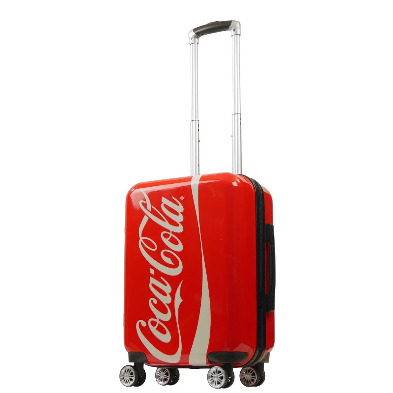 suitcase for tough journeys-Coca Cola 21" Red Hardside Spinner Luggage