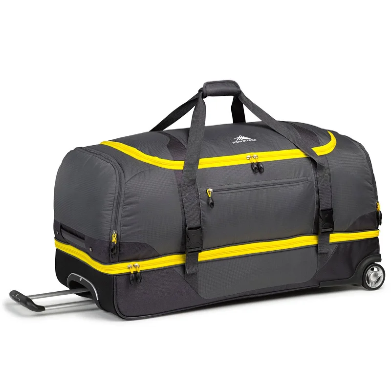 Duffel Bag with soft fabric-High Sierra Sportour 34" Drop-Bottom Wheeled Duffel