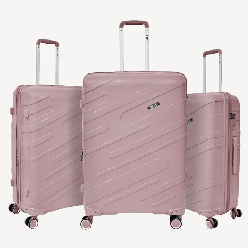 suitcase with travel pouch-Bett Cosmo Hardside Spinner Pp 3Pc Set Pp Luggage (20/24/28")